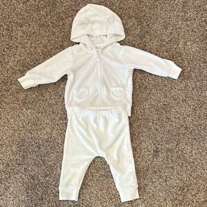Carter's White Kids Sweatpants & Hoodie Set